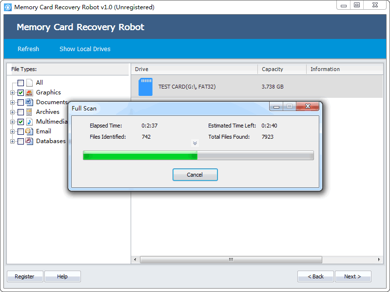 Memory Card Recovery Robot screenshot