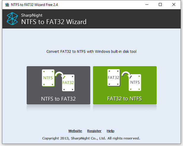 Convert FAT32 to NTFS