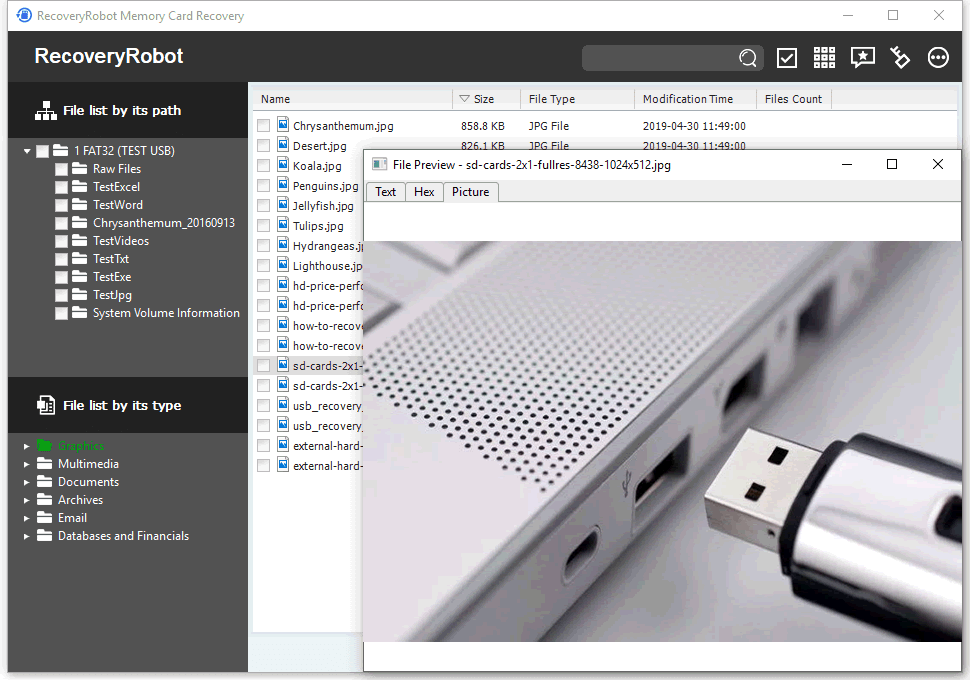 برنامج استعادة بيانات USB
